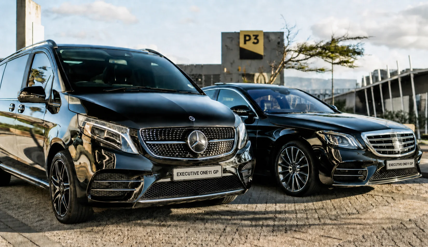 Mercedes-Benz vehicles with EXECUTIVE ONE11 GP plates